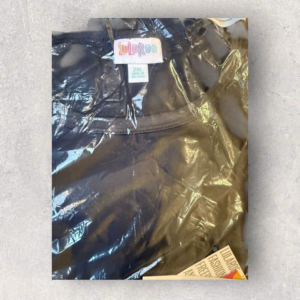 LuLaRoe Jessie Dress (2XL) Gray Solid Print NWT - Picture 3 of 6